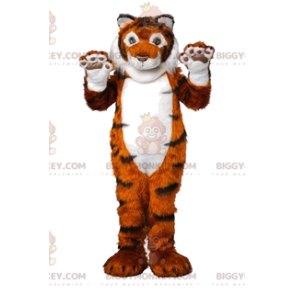 Giant Tiger BIGGYMONKEY™ Mascot Costume. tiger costume -