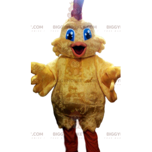 Κίτρινη στολή μασκότ BIGGYMONKEY™ Super Chicken. σούπερ