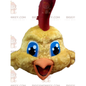  Geel BIGGYMONKEY™-mascottekostuum met superkip. super kip kostuum - Hennen mascotte - Hanen - Kippen - BiggyMonkey.com