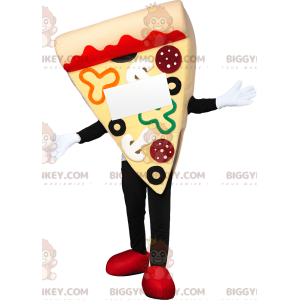 Costume de mascotte BIGGYMONKEY™ de pizza alléchante au