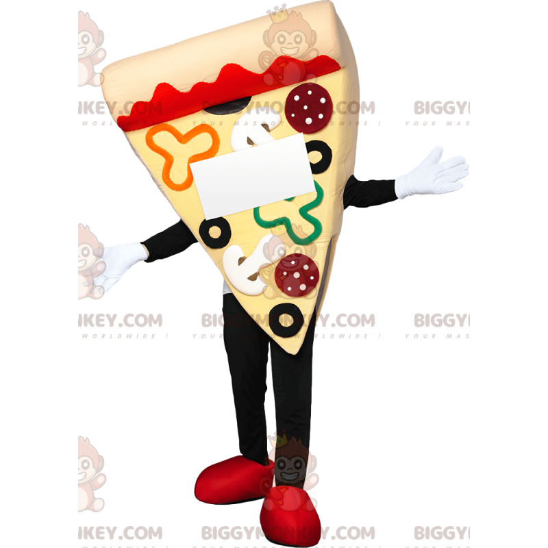 BIGGYMONKEY™ Mascot-kostume mundvandende Pepperoni Pepperoni BIGGYMONKEY™ Mascot-kostume mundvandende Pepperoni Pepperoni