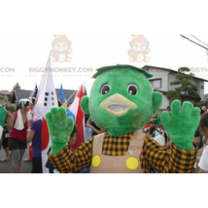 Green Man BIGGYMONKEY™ maskotkostume med overalls og skjorte - Mænds maskoter - BIGGYMONKEY_01333 - BiggyMonkey.com