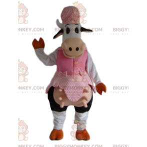  BIGGYMONKEY™ Funny Cow Farmer Outfit Maskotkostume - Ko-maskoter - BIGGYMONKEY_011581 - BiggyMonkey.com