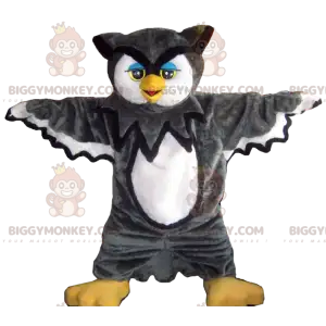 Incrível fantasia de mascote BIGGYMONKEY™ de corujas pretas e