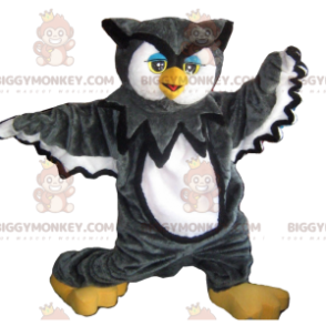 Fantastiske sorte og hvide ugler BIGGYMONKEY™ maskotkostume -
