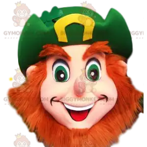 BIGGYMONKEY™ Maskottchen-Kostüm Glücklicher bärtiger Kobold mit