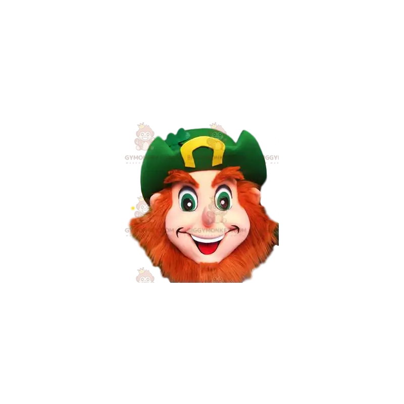 BIGGYMONKEY™ Maskottchen-Kostüm Glücklicher bärtiger Kobold mit BIGGYMONKEY™ Maskottchen-Kostüm Glücklicher bärtiger Kobold mit
