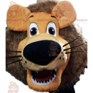 Super Fun Lion BIGGYMONKEY™ Mascot Costume With Fire-Colored