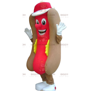 Erittäin herkullinen Hot Dog BIGGYMONKEY™ maskottiasu -