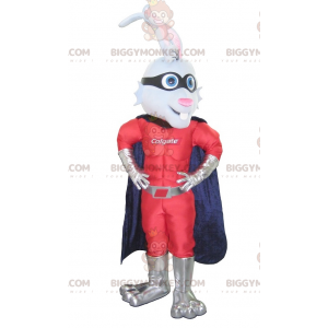 Στολή μασκότ Bunny BIGGYMONKEY™ ντυμένη ως υπερήρωας -