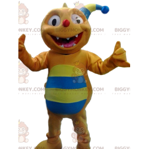 Oransje og blå Comic King Jester BIGGYMONKEY™ maskotkostyme. - Uklassifiserte maskoter - BIGGYMONKEY_011600 - BiggyMonkey.com