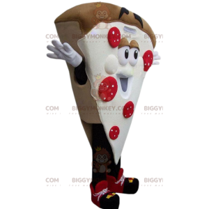 Costume de mascotte BIGGYMONKEY™ de pizza croustillante aux