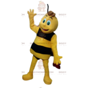 Sød og drilsk gul og sort bi BIGGYMONKEY™ maskotkostume -