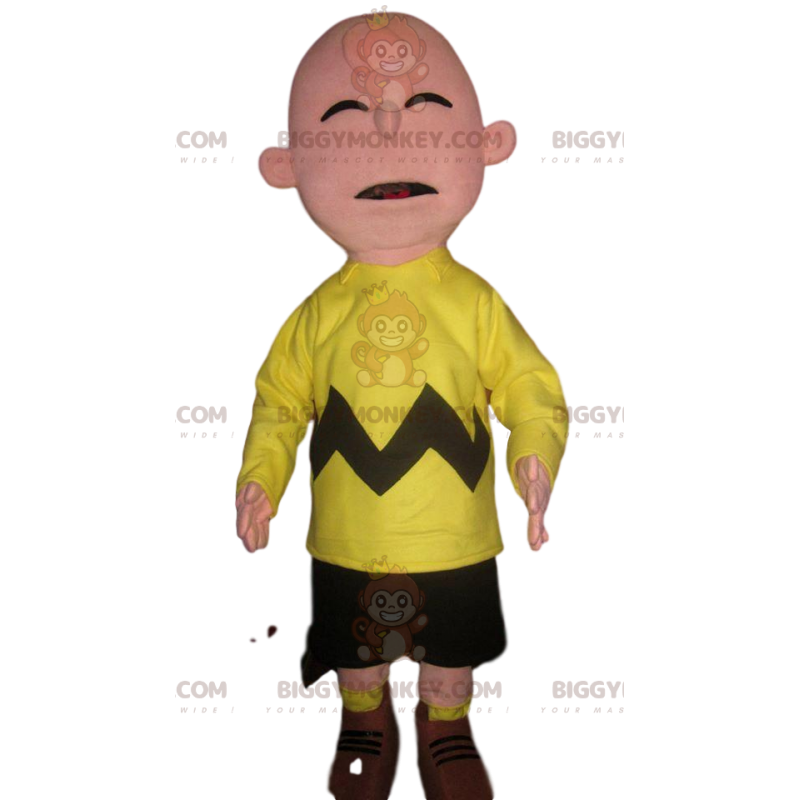 Funny BIGGYMONKEY™ Mascot Costume In Neon Yellow Supporter Funny BIGGYMONKEY™ Mascot Costume In Neon Yellow Supporter