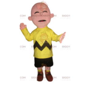 Funny BIGGYMONKEY™ Mascot Costume In Neon Yellow Supporter