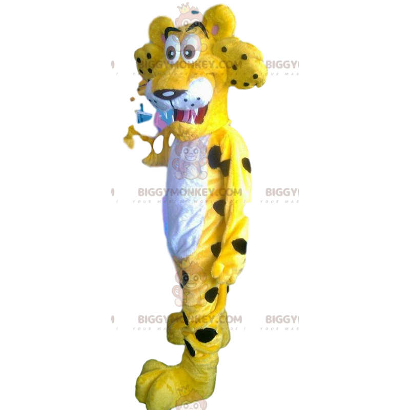 Costume de mascotte BIGGYMONKEY™ de léopard jaune super beau et rigolo - Mascottes Tigre - BIGGYMONKEY_011612 - BiggyMonkey.com