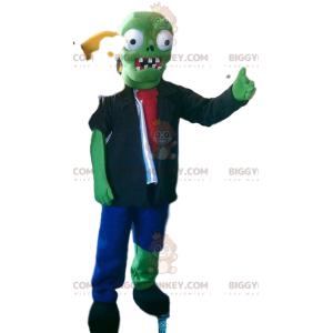 BIGGYMONKEY™ mascot costume of the monstrous green Frankenstein