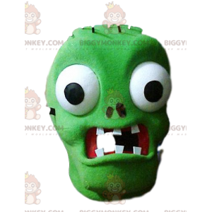 Kostium maskotki BIGGYMONKEY™ potwornego zielonego Frankensteina i jego brązowa bluzka - BiggyMonkey.com