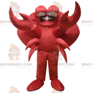 BIGGYMONKEY™ Maskotdräkt Komisk röd krabba med stora klor -