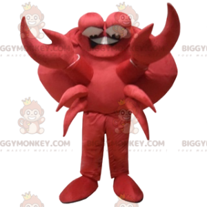 Disfraz de mascota BIGGYMONKEY™ Cangrejo rojo cómico con