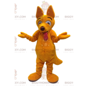 BIGGYMONKEY™ Gul Dingo Wolf Funny Face Maskotdräkt -