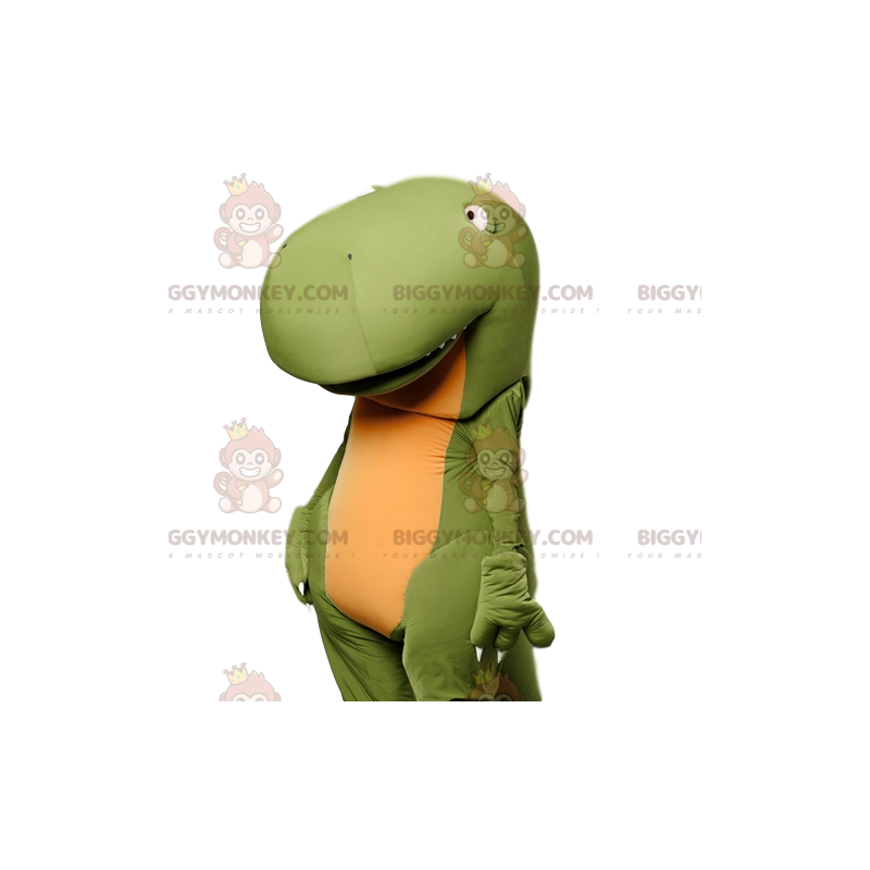 Traje de mascote BIGGYMONKEY™ super engraçado dinossauro verde