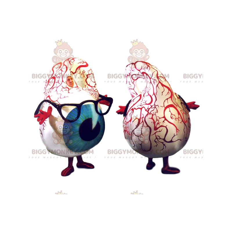 Kostium maskotki BIGGYMONKEY™ z ogromnym niebieskim okiem i Kostium maskotki BIGGYMONKEY™ z ogromnym niebieskim okiem i