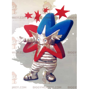 Red, Blue & Silver Star BIGGYMONKEY™ Mascot Costume -