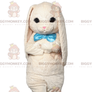 Disfraz de mascota BIGGYMONKEY™ de suave conejo blanco con su