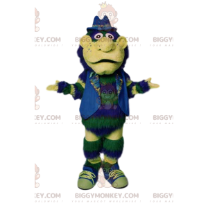 Costume de mascotte BIGGYMONKEY™ de bonhomme vert avec son