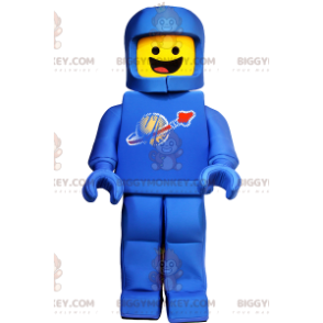 Disfraz de mascota Playmobil BIGGYMONKEY™ con traje de astronauta azul - Mascotas personajes famosos - BiggyMonkey.com
