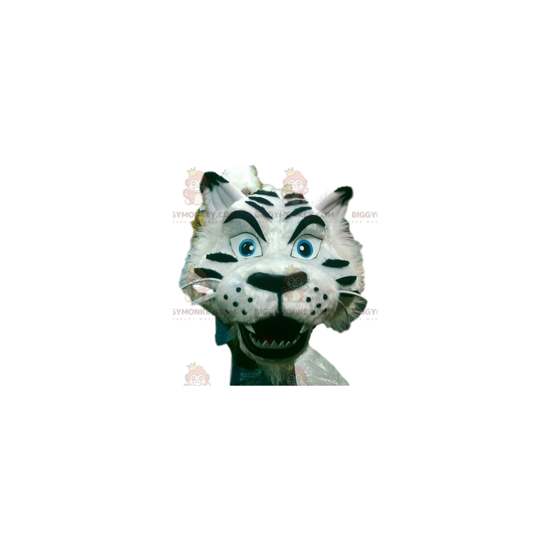 Royal White Tiger BIGGYMONKEY™ maskotkostume med smuk pels - Royal White Tiger BIGGYMONKEY™ maskotkostume med smuk pels -