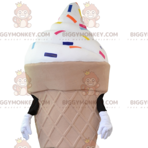 BIGGYMONKEY™ Maskottchenkostüm mit Eiswaffel und bunten
