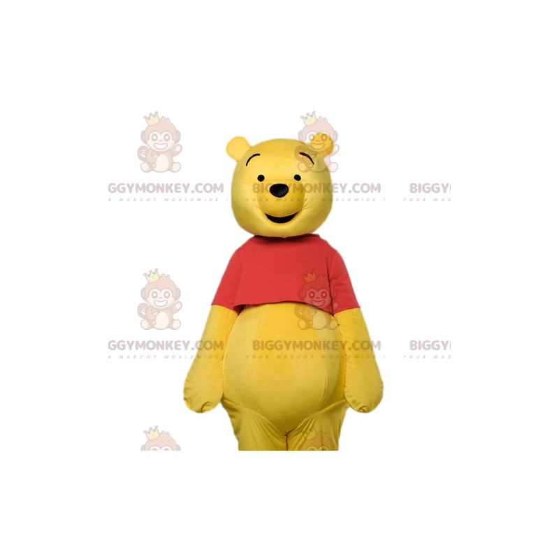 Traje de mascote do Ursinho Pooh BIGGYMONKEY™ e camiseta vermelha - Mascotes pessoas famosas - BiggyMonkey.com