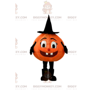  Urocza maskotka dynia BIGGYMONKEY™ ze spiczastą czarną czapką - Maskotka warzywna - BIGGYMONKEY_011653 - BiggyMonkey.com