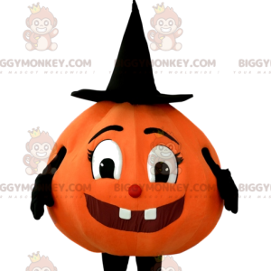  Urocza maskotka dynia BIGGYMONKEY™ ze spiczastą czarną czapką - Maskotka warzywna - BIGGYMONKEY_011653 - BiggyMonkey.com
