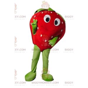 BIGGYMONKEY™ Mascot Costume of Flirty Strawberry with a