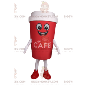 Takeaway Red Coffee Cup BIGGYMONKEY™ Mascot Costume -