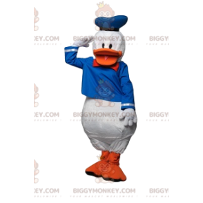 Donaldův kostým maskota BIGGYMONKEY™ s jeho slavným kostýmem námořníka - Maskoti slavní lidé - BiggyMonkey.com