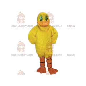 Costume de mascotte BIGGYMONKEY™ de canard jaune tout mignon et