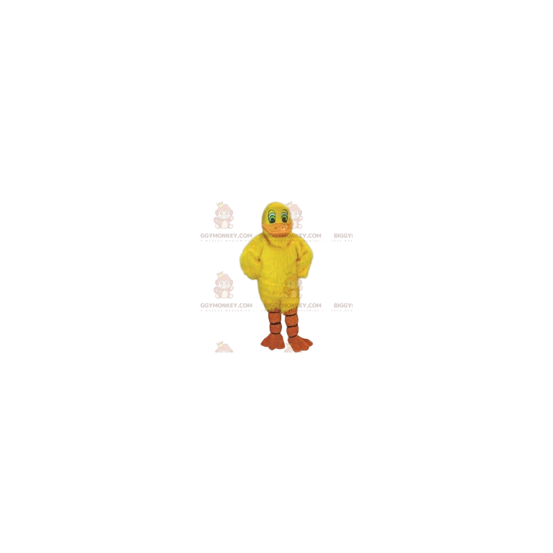 Costume de mascotte BIGGYMONKEY™ de canard jaune tout mignon et Costume de mascotte BIGGYMONKEY™ de canard jaune tout mignon et