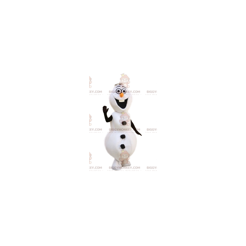 BIGGYMONKEY™ Maskottchenkostüm des berühmten Olaf aus Frozen -