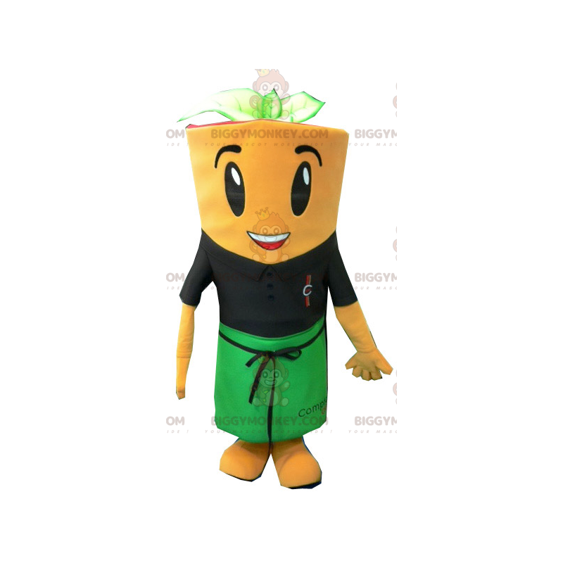 Costume de mascotte BIGGYMONKEY™ de carotte géante avec un Costume de mascotte BIGGYMONKEY™ de carotte géante avec un