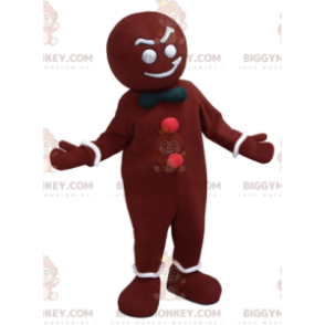 Bruin en wit peperkoek BIGGYMONKEY™ mascottekostuum -