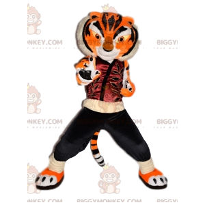 Tiger BIGGYMONKEY™ maskotdräkt med kampkonstdräkt - BiggyMonkey
