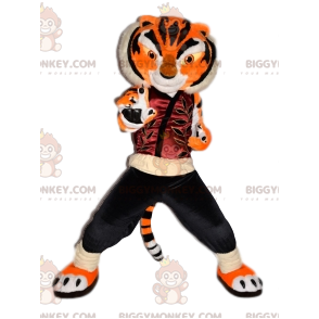 Tiger BIGGYMONKEY™ maskotdräkt med kampkonstdräkt - BiggyMonkey