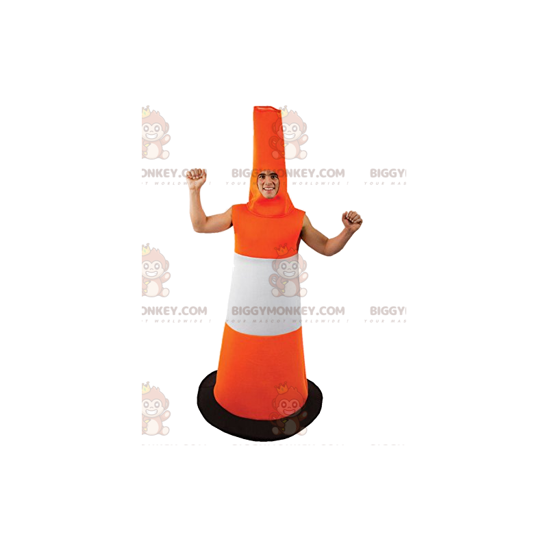 Costume de mascotte BIGGYMONKEY™ de cône de signalisation Costume de mascotte BIGGYMONKEY™ de cône de signalisation