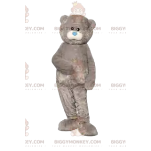 BIGGYMONKEY™ Maskottchenkostüm eines grauen Bären und seiner