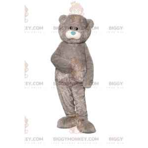 BIGGYMONKEY™ maskottiasu harmaakarhusta ja sen söpöstä pienestä