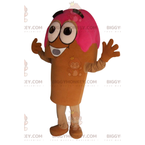 Costume da mascotte cono gelato alla fragola BIGGYMONKEY™ -